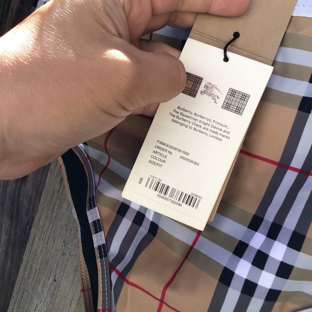 Burberry Vintage Check Logo Waist Bikini Bottoms Swimwear Womens XL NWT - Picture 3 of 6